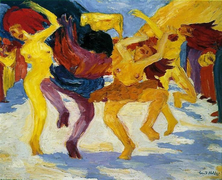  Emil Nolde – Dance Around the Golden Calf (1910)
